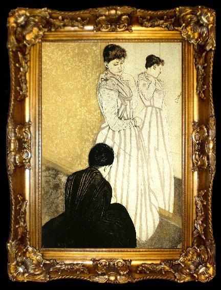framed  Mary Cassatt The Fitting, ta009-2